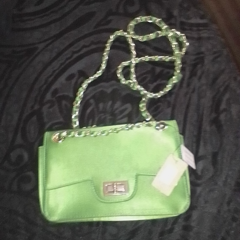 NEW WITH TAGS: 3AM FOREVER Green Clutch/Over Shoulder Clutch